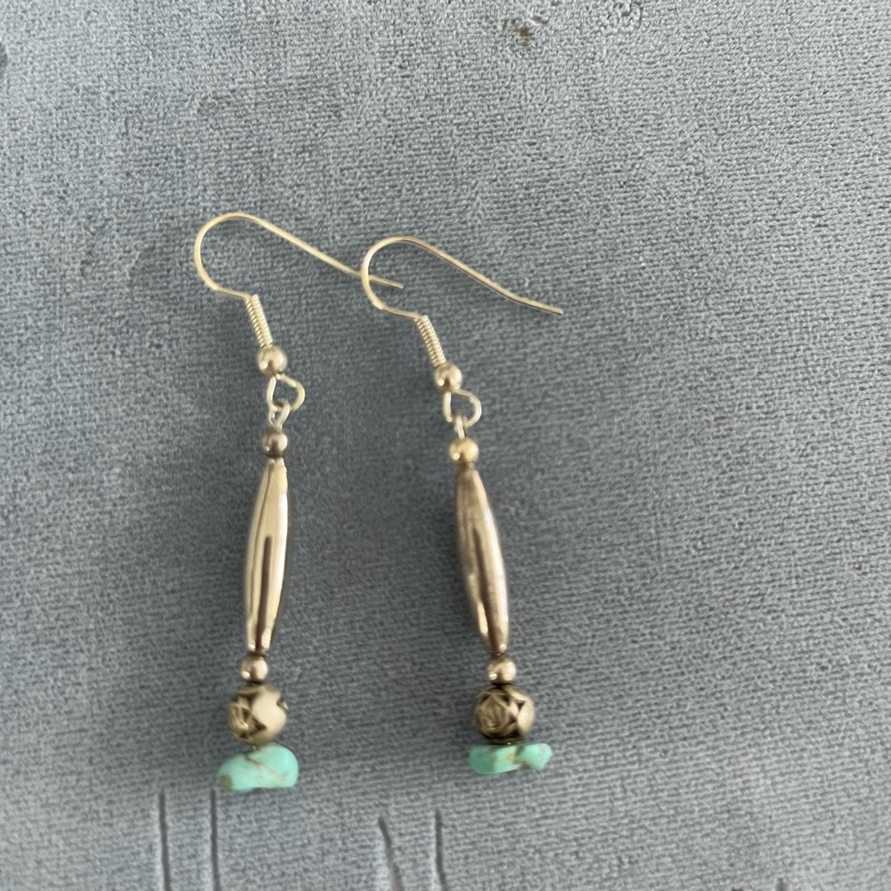 Silver and turquoise earrings